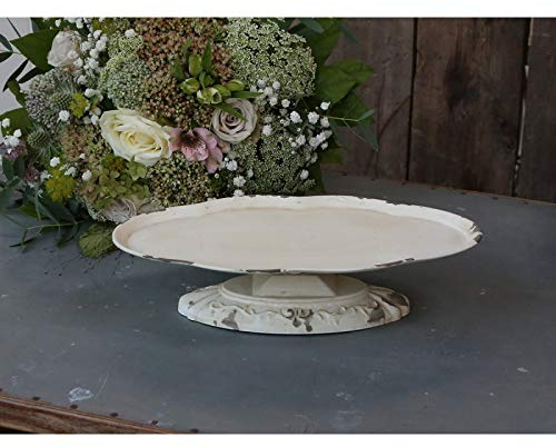 Chic Antique Estantería Bandeja Soporte Placa de la Empanada 28x15cm Crema Diseño Antiguo