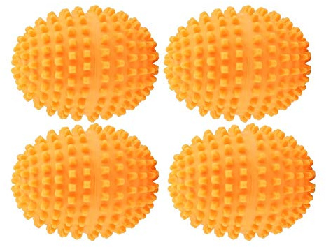 KSTE Secador de bolas - 4pcs / set Orange reutilizables bolas del secador, lavado de lavandería secado de la bola for el hogar Ropa de limpieza.
