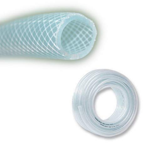 Mugar- Manguera Arin Cristal Reforzada Transparente de Uso Alimentario, Industrial, Agrícola o para Construcción- En Rollos de 50 Metros (16x23)