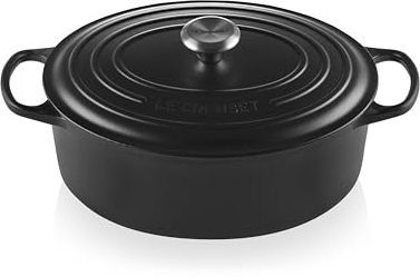 Le Creuset Forno Olandese ovale firmato in ghisa smaltata, 6,75 qt., liquirizia