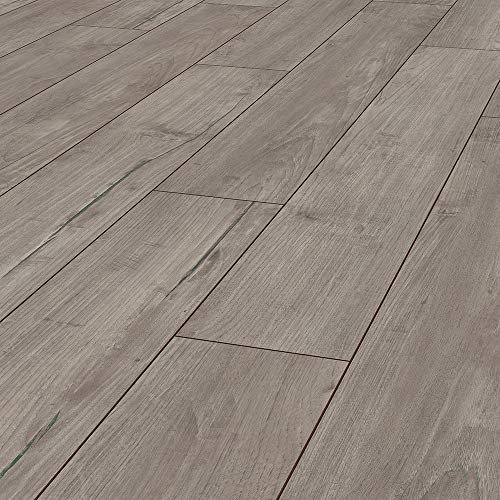 Pavimento Laminato AC4 a Incastro, Kronotex, Teak Grigio Rustico, Spessore 8mm, Scatola 2,131m²