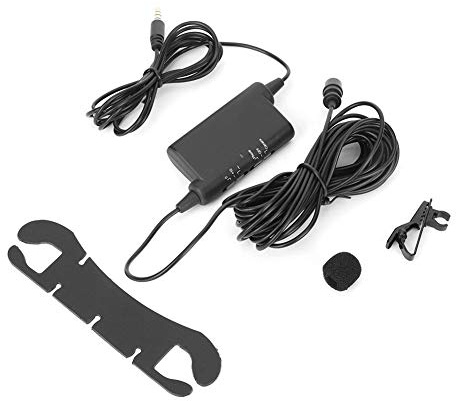 awstroe LYM-DM2 Câble Cravate Micro Cravate 3,5 mm Filaire Microphone Externe Interview Externe Collier Clip Micro Mains Libres Clip Cravate Micro pour SLR Téléphone Enregistrement en Direct