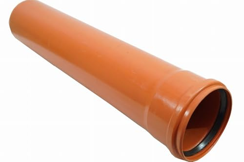 KNM Trade KG Rohr PP Abwasserrohr Steckmontage Orange DN 110/500 | Polypropylen, Chemikalienbeständig, Werkzeugsfrei, Stoß- & Schlagzäh, DIN EN 1401 konform