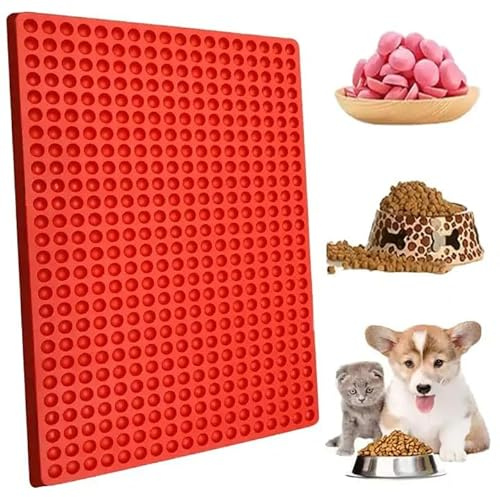 468 Cavity Non Stick Silicone Baking Mat - BPA-Free Heat Resistant Baking Mat - Mini Hemisphere Dog Treat Mould Baking Cooking Pan for Dog Biscuits, Chocolate