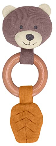 Sterntaler Baby Unisex Greifling Baby Strick Spielfigur Greifling Bär GOTS - Baby Greifling, Greiflinge für Babys - hellbraun