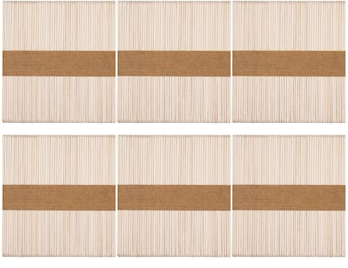 WISYOK 300 Stück Eisstiele Holz, Eisstäbchen Holzstäbchen, Holzstäbchen Zum Basteln, Holzstiele, Bastelstäbchen Holz, Holzspachtel DIY Handwerk-114 mm x 9 mm x 2 mm