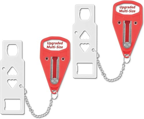 2 Pack Portable Door Lock Home Security Door Lock Travel Lockdown Locks for Additional Safety and Privacy Perfect for Traveling Hotel Home Apartment College 2024 New Model