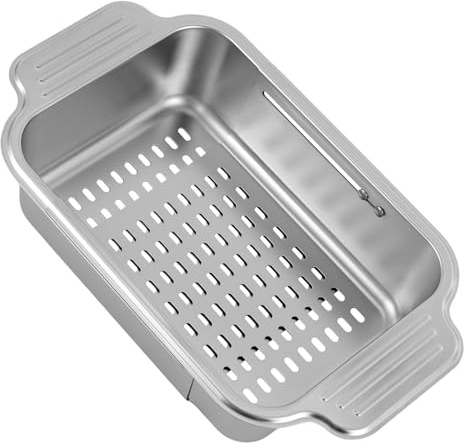 Edelstahl-Siebkorb,Abflusssieb,Spüle Abtropfsieb, zum Waschen von Gemüse und Obst, zum Abtropfen von gekochten Nudeln und zum Trocknen von Gerichten