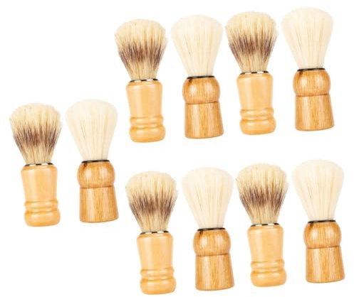 HAPINARY 10stücke Rasierpinsel Mit Holzgriff Praktisches Bartpflege-accessoire Für Männer Zum Erzeugen Von Reichhaltigem Schaum Und Entfernen Von Bartresten
