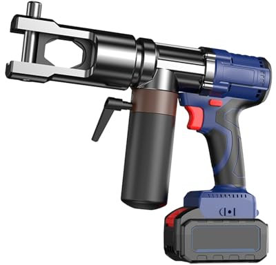 YHJLZNA Pinza Crimpatrice Idraulica Elettrica Ricaricabile,Pinza a crimpare idraulica elettrica con 11 Dadi,Pressa Idraulica Elettrica Ricaricabile,Adatto per Cavi e terminali di Rame/Alluminio