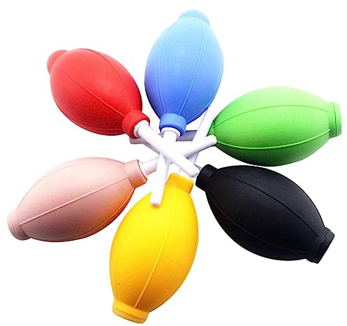 jojofuny 6pcs Camera Lens Air Blower Dust Cleaner Set, Small Squeeze Ball Pump for Electronics and Photography, Multi-Color Air Dust Blasters for Precision Cleaning