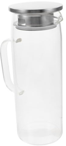 MAGICLULU Jarra De Agua De Vidrio Gran Capacidad Transparente Con Tapa y Para Cocina Jarra De Agua Para Jugo Para Refrigerador