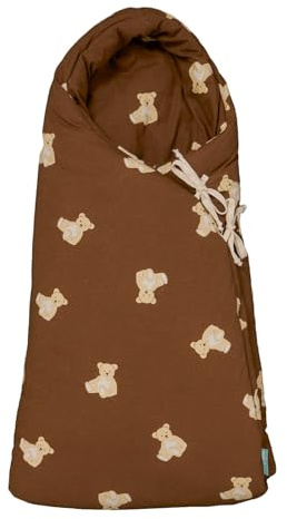 molis&co - Universal vinterbarnvagnssäck - för barnvagn, spjälsäng och barnstol - vinterfilt - säck: 70 x 42 av 100 % bomull (Oeko-Tex 100) - TOG 6,5 - Teddy Mocca