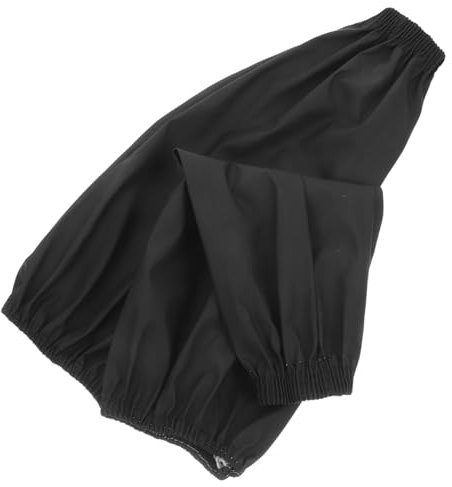 HOUDERCO Mangas Protectoras de Brazo Manga Larga Elástica de Pu Negro Impermeables y Resistentes al Aceite Reutilizable, Protección Extendida para Cocina y Trabajos Industriales