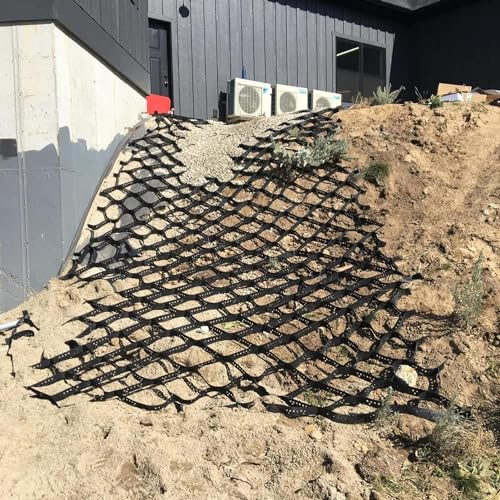 Caillebotis en plastique Grille de sol extensible en gravier de pois, géogrille stabilisatrice de gravier robuste en profondeur, terrasses, espaces de stationnement, allées en pente Caillebotis stabil