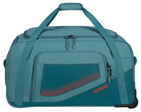 American Tourister City Racer - Reisetasche mit Rollen 68 cm, 98 L - Viel Stauraum & Separates Schuhfach - Wasserabweisend, Mehrere Griffe, Robust - Blau (Petrol)