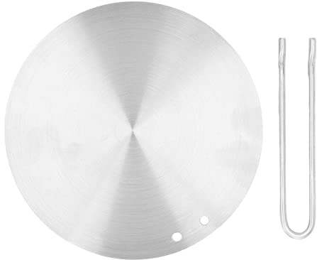Stainless Steel Induction Adapter Plate Heat Diffuser, Converter Disc for Induction Cooking Plate, Simmer Plates for Electric Gas Glass Cooktop Hob Ring With Handle