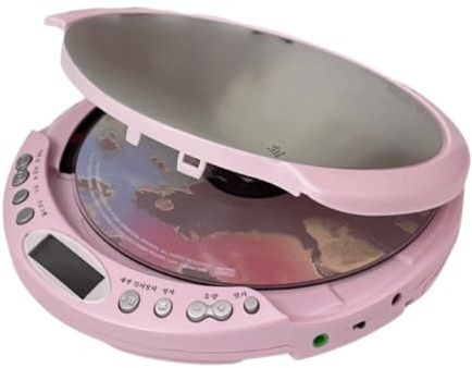 Lettore Bluetooth portatile Bluetooth, lettore CD, album, lettore musicale, ripetitore di apprendimento dell'inglese (rosa)