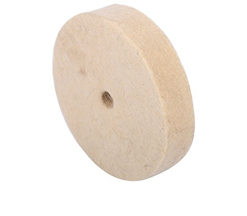 4 Stück Polierscheibe aus Wollfilz Schleifbock Filzscheibe Polieren Wolle Polieren Polierscheibe Schleifen Runde Rad Wool Felt Polishing Disc Polishing Sanding Soft Filz Polierer Pad 100x25mm
