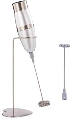 Montalatte Elettrico, Schiumatore con Testina del Frullino Doppia Molla, Potente Schiumalatte Elettrico per Il Latte/Caffè/Cappuccino,Double spring,with Support