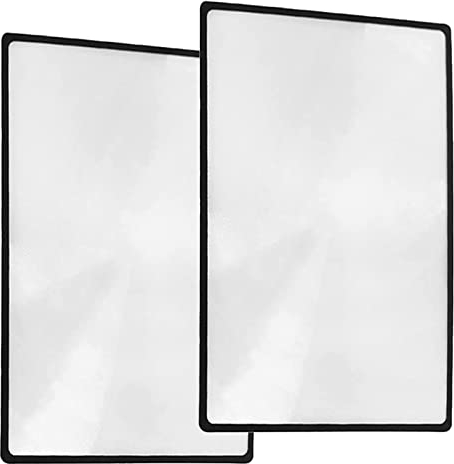 2 Pezzi Lente Fresnel d'Ingrandimento, Lente Di Ingrandimento Della Pagina, Lente d'Ingrandimento A4, Ingrandimento Da Lettura Formato, per i Libri, Riviste, Giornali e Mappe, Anziani
