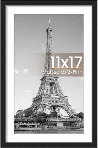 upsimples 11x17 Picture Frame, Wall Decor Poster Frames, Black 1 Pack