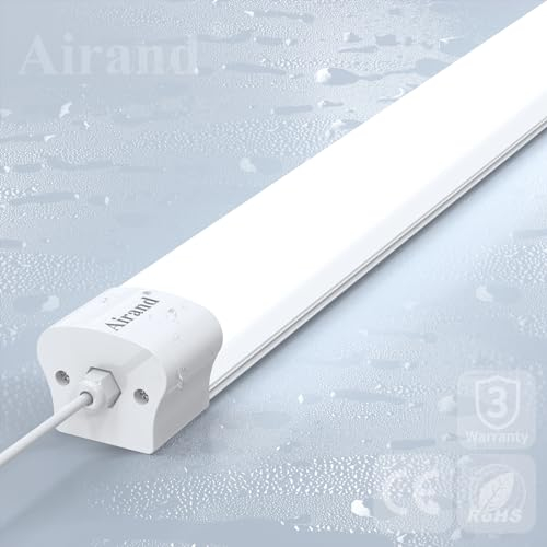 Airand Fluorescente LED 120 cm, Neon Led 36 W 3600 LM Led Tubo de techo impermeable IP66 Iluminación Garaje Taller Oficina Subsuelo Blanco Frío 5000 K