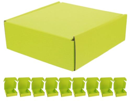 OHPHCALL Caja De Cartón Corrugado Colorida 5.9X5.9X1.96 Pulgadas Para Envíos Y Almacenamiento De Artículos Ligeros Sin Pegamento Ni Cinta