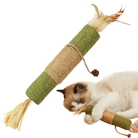 Silvervine Katzenminze-Sticks – Sticks für Katzen, Katzenminze-Kausticks | Frucht-Hanfseil-Selbstvergnügen für Katzen-Beißspielzeug, Katzen-Leckerli-Spielzeug für Katzen im Innenbereich, für Kätzchen