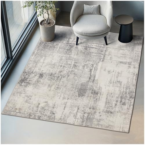 TecTake® Alfombra Pelo Corto, Diseño Vintage, Lavable a Máquina, Antideslizante, Ideal para Salón, Dormitorio, Habitación Matrimonio, Decoración Moderna Shabby Chic, Suave y Resistente - 200x274 cm