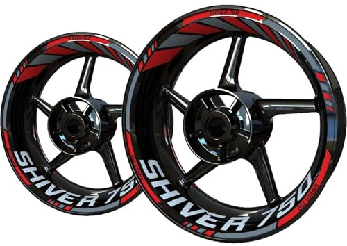 JAYWIS Moto Llantas Pegatinas Adhesivo Reflectante para Rueda De Motocicleta para Aprilia Shiver 750 900, Cinta Adhesiva con Rayas para Llantas Y Neumáticos, Accesorios Ruedas Calcomanías(Color 4)