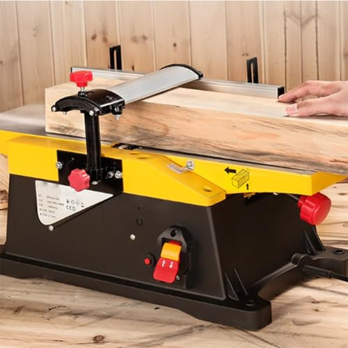 Cepilladora de sobremesa multifuncional de 6 pulgadas con 12000 RPM, profundidad de corte ajustable for proyectos de carpintería - Ensambladora de corte de madera resistente for trabajos de precisión