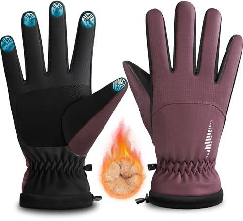 rivmount Guanti invernali per uomo e donna, guanti termici, impermeabili, antivento, guanti da sci per corsa, sci, escursionismo, ciclismo, moto RG802