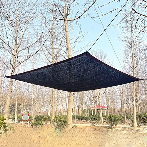 Tenda parasole nera, 95% protezione dai raggi UV, impermeabile, per giardino, patio, posto auto coperto, canile per cani, bordi rinforzati con occhielli, dimensioni (4 x 4 m)