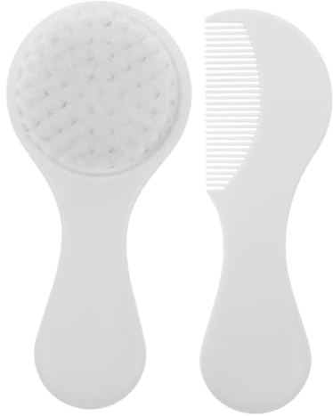 Toddmomy 2pcs Soft Bristles Scalp Scrubber Brush and Comb Set for Newborn Boy Girl Hair Brush Comb Set Gentle Scalp Massage Boy Girl Bath Essentials