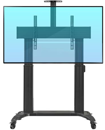 Motorized Mobile TV Cart Stand for 75-110 Inch Screens Heavy Duty Aluminum Bracket for LCD/LED 4K Flat & Curved TVs Supports Up to 300 lbs MAX VESA 1000x600mm