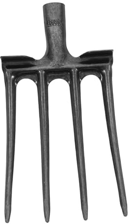 VICASKY Fourche à Bêcher Acier Dents pour Jardinage Agricole Tête de Fourche Adaptée Au Ramassage de Cheval Améliorée Sol Installation Facile