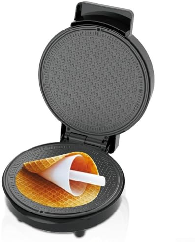 Waffle Cone Maker Electric Baking Machine, 1000W Non-Stick Coating Double Sided Plate Egg Rolls Dessert Bakings Pan Waffle Cone Making Mold Mould For Kitchen