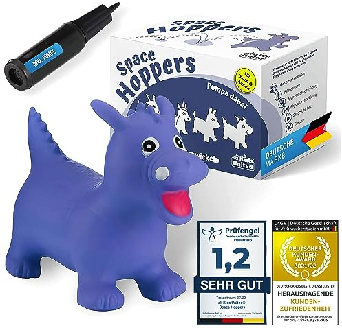 all Kids United® Hüpftier Sprungpferd - Hüpfpferd Sprungtier + Pumpe (Drache)