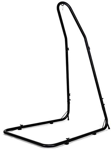 DREAMADE Hängestuhlgestell verstellbar, Hängesesselgestell Freistehendes Metallgestell für Hängesessel, Belastbarkeit max. 150 kg Metallgestell Hängesitze für Garten Hause, Schwarz