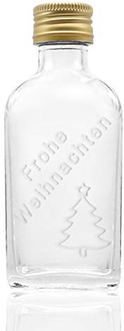 Stölzle Lausitz Likörflaschen zum Befüllen Weihnachten 40 ml, 40er-Set | Kleine Glasflaschen mit Schraubverschluss, Shotflaschen zum Befüllen für Weihnachten, Partys, Geschenke und festliche Anlässe