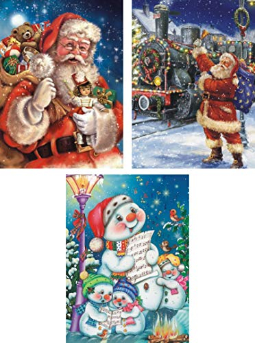 Iloda® 3 Weihnachtsgeschenktüten Jumbo 17278, Geschenktüte Weihnachten, Geschenktasche, Geschenkbeutel, Weihnachtstüten groß Jumbo