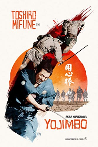 Póster de película retro Yojimbo Japón Akira Kurosawa Vintage Toshiro Mifune