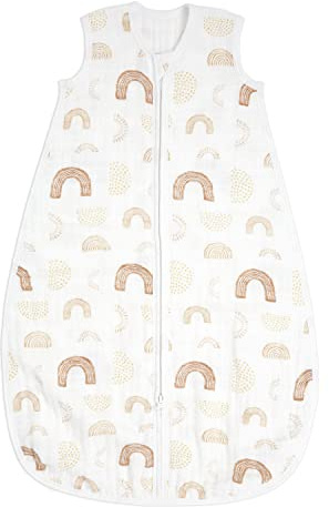 aden + anais™ leichter Baumwoll-Musselin-Schlafsack 1,0 TOG keep rising-oh happy day (0-6 monate)