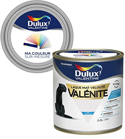 Ma Couleur Sur-mesure par Dulux Valentine – Peinture Laque Glycéro - Grande résistance pour boiseries et ferronneries - Mat Matin blanc 0,5 L