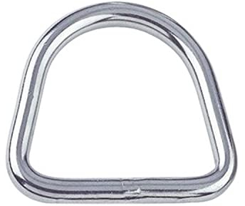 D-Ringe aus Edelstahl 4X25mm 10 Stück geschweißt und poliert, D-Ringe aus A4 V4A- AISI 316 - NIRO, Nirosta (ideal als Bindeglied zwischen Ketten und Hundeleinen)