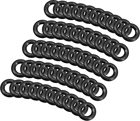 QUARKZMAN Nitrilkautschuk O-Ringe Gummidichtung 6.5x 3.5x1.5mm 50 Stück | Unterlegscheibe für Wasserhahn Klempner Reparatur Dichtung Verbindung, Schwarz