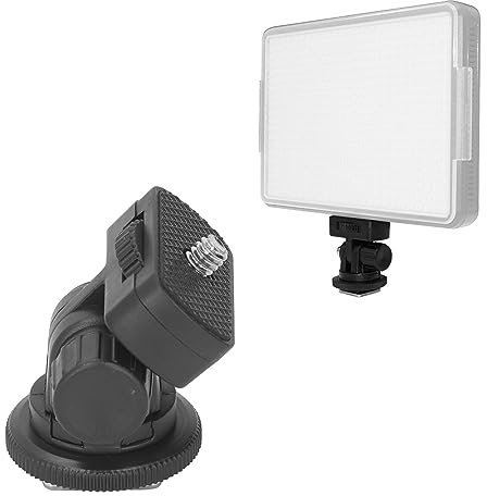 Kamera-Blitzschuh-Adapter, 1/4 Zoll Schraubenloch, 180 Grad Neigbar, rutschfest, Langlebig, Micro-SLR-Blitzschuh-Adapter, für LED-Fotografie-Lichter, Kamera-Monitore,