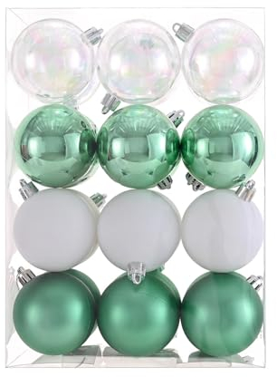 Feiertagsdekorationskugeln, 24 Stück, 6 cm, Weihnachtskugel, Ornamente für festliche Dekorationen, perfekter Baum, Hochzeit, Party, Heimdekoration, grün, 6 cm