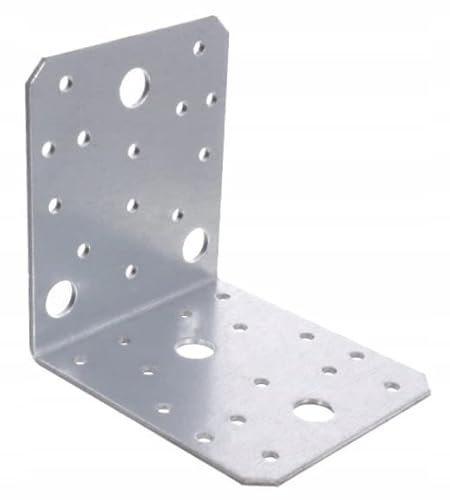 MiG-met - Winkelverbinder - 105x105x90x2,5mm - 50 Stück - Winkel metall - Winkel - Schwerlastwinkel - Regalwinkel - Winkelverbinder edelstahl - Regalhalterung - Legierter Stahl Stutzen